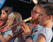 Sie machten den Anfang des Musiktages: Die Flötistinnen. (Bild: Rudolf Steiner)