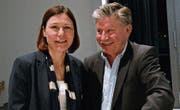 Monika Ribi Bichsel, Präsidentin der Sekundarschule Steckborn und Schulleiter Hansjörg Angst. (Bild: Rahel Haag)