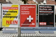 Woher die Parteien das Geld für Abstimmungskampagnen nehmen, bleibt ihr Geheimnis. (Bild: WALTER BIERI (KEYSTONE))