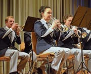 Die Musikgesellschaft Concordia Fischingen spielte gross auf. (Bilder: Christoph Heer)