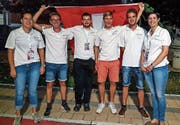 Die Schweizer Delegation an der Geografie-Olympiade im serbischen Belgrad: Joelle Thoma, Joel Vorburger, Timo Gimmi, Severin Spörri, Sven Voigt und Flurina Jenal. (Bild: PD)