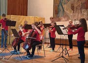Mit Feingefühl musizieren Kinder der Jugendmusikschule Amriswil. (Bild: pd)