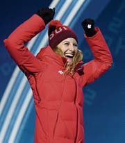 Fanny Smith schafft die Medaille (Bild: Gian Ehrenzeller/KEY)