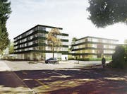 Eine Visualisierung: Blick von der Zürcherstrasse auf die Überbauung an der Einmündung der Gerlikonerstrasse. (Bild: PD)