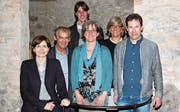 Freuen sich über die jüngste Grüne Partei: Regula Rytz, Präsidentin Grüne Schweiz, Kurt Egger, Präsident Grüne Thurgau, sowie die Arboner Nicola Franco, Cornelia Wetzel, Heidi Heine und Didi Feuerle. (Bild: Christof Lampart)