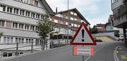 Strassensperre an der Alten Steig (Bild: MC)