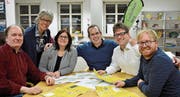 Das OK ist bereits in bester Stimmung (von links): Olaf Sommer, Monika Fontanesi, Irene Füllemann, Stefan Grötzinger, Christof Lampart (nicht mehr im OK) und Stefan Keller. (Bild: Marco Cappellari)