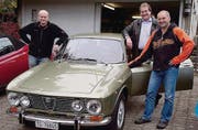 Fans alter Fahrzeuge: Christoph Beerli, Victor Haag und Franz Zaugg. (Bild: Salome Preiswerk Guhl)