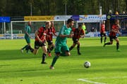 Der Konkurrenz früh davoneilen: Ein guter Rückrundenstart des FC Buchs kann im Kampf um den Ligaerhalt wegweisend sein. (Bild: Robert Kucera)