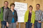 Christophe Notz, FiBL, Anita Gstöhl und Barbara Oppliger, Fachstelle Biolandbau, und Urs Brändli, Präsident Bio Suisse (von links).