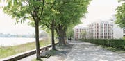 HRS schliesst mit dem Wohnbauprojekt «Seesicht» den Ufergürtel. (Bild: pd)