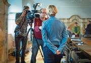 Früher im Hintergrund tätig, heute im Focus von Medien und Öffentlichkeit: SVP-Regierungskandidatin Esther Friedli. (Bild: Benjamin Manser)