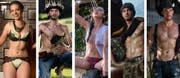 Die Ostschweizer im Bauernkalender: (v.l.) Janine Rüegg, Ramon Preite, Zora Lehmann, Christian Kopp und Köbi Frei. (Bild: www.bauernkalender.ch)