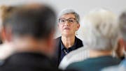 Präsidentin Irene Bösiger kündigt an der Versammlung im Kirchgemeindehaus ihren Rücktritt per Ende 2019 an. (Bild: Rudolf Steiner)