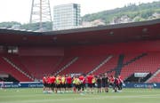 Heute Abend trifft die Schweizer Nationalmannschaft im Kybunpark auf Andorra. (Bild: Freshfocus)
