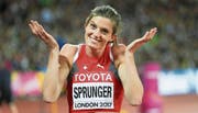 Die WM-Fünfte Lea Sprunger versinnbildlicht den Aufschwung der Schweizer Leichtathletik. (Bild: Freshfocus (London, 10. August 2017))