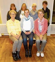 Der neue Vorstand der Frauengemeinschaft: Gabriela Hutter, Pia Eisenhut, Lucia Pfändler und Juliane Schulz (hintere Reihe) sowie Ruth Inauen, Lena Mock und Margrit Geel (vordere Reihe). (Bild: PD)