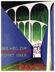 Otto Morach, Plakat für den Verkehrsverein Davos, 1926. (Bilder aus: Franco Item, Davos – zwischen Bergzauber und Zauberberg)