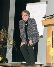 Beatrix Böni beeindruckte mit ihrem Engangement, dem überzeugenden Enthusiasmus und erheiternden Humor. (Bild: Heidy Beyeler)