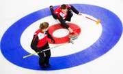 Die Schweizer Michael Brunner und Celine Koller an der Mixed-WM Anfang Oktober. (Bild: Keystone)