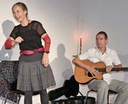 Caroline Capiaghi (Erzählerin) und Steffen Krausse (Musik) sorgten für einen ganz speziellen Dialog. (Bild: PD)