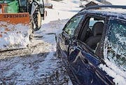 Auto von Pflug gerammt. (Bild: pd)