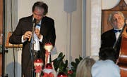 Blue Birds of Paradise in Aktion: Hansjörg Schaltenbrand (Flöte) und Jerry Gabriel am Bass. (Bild: PD)