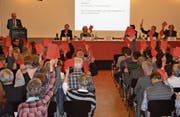 Bei den Abstimmungen über die Rechnung 2017 und das Budget 2018 herrscht bei den Ortsbürgern Einigkeit. (Bild: Gianni Amstutz)