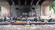 Mit der offenen Drogenszene am Letten in den 1990ern errang Zürich weltweit traurige Berühmtheit. (Bild: Martin Rütsch/KEY (Zürich, August 1994))