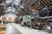 In der ehemaligen Lokremise wird Eisenbahn-Geschichte lebendig. (Bild: Thi My Lien Nguyen/28.8.2017)