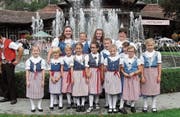 Die Kindertanzgruppe Kreuzberg aus Gams/Grabs am Unspunnenfest in Interlaken. (Bild: PD)
