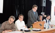 Der Baumeistervorstand mit Markus Alder, Werner Vicini, Josef Zimmermann, Werner Aemisegger und Michael Bühler. (Bild: Andy Lehmann)