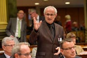 Eine Aufnahme von Nino Cozzio aus dem Jahr 2014 im St.Galler Kantonsrat. Die Krebserkrankung wurde im Sommer 2015 diagnostiziert. (Bild: Regina Kühne/Archiv)