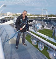 Wendelin Manser auf dem Stadium Municipal in Toulouse, einem von zehn Stadien der Fussball-Europameisterschaft in Frankreich.