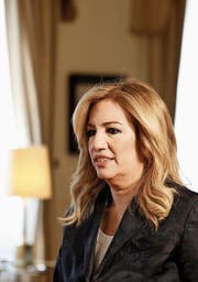 Die griechische Politikerin Fofi Gennimata. (Bild: Kostas Tsironis/Getty (Athen, 24. Juli 2015)t)