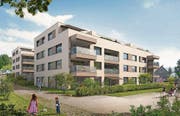 Der «Sonnenpark» von Norden: Überdachte Balkone erlauben einen Blick über die grüne Thurebene. (Bild: pd)