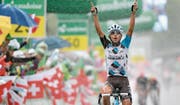 Der 34-jährige Domenico Pozzovivo kennt die Albula-Gegend. Der Italiener wohnt seit zwei Jahren in Morcote im Kanton Tessin. (Bild: Gian Ehrenzeller/KEY)