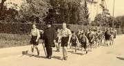 Die Jungwacht Weinfelden 1952 in Einsiedeln. (Bild: PD)