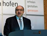 Der neue Stadtpräsident Markus Birk leitete seine erste Gemeindeversammlung souverän. (Bild: Thomas Brack)