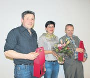 Hansruedi Diem, Sandra Diesterbeck und Stefan Frischknecht treten aus dem Gemeinderat zurück. (Bild: ef)