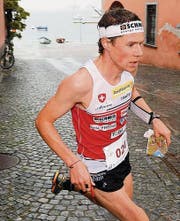 Daniel Hubmann an der Schweizer OL-Sprint-Meisterschaft im April 2012 in Ascona, einige Wochen vor seiner Fussverletzung. (Archivbild: ky/Karl Mathis)