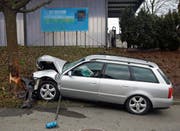 Die Medienstelle der Kantonspolizei machte das Plakat unlesbar: Unfall in Weinfelden, 13. Januar 2018. (Bild: Kapo TG)