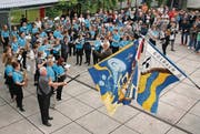 Feierlicher Empfang von Young Winds und Melodia Goldach mit gemeinsamem Konzert. (Bild: Marianne Gnädiger)