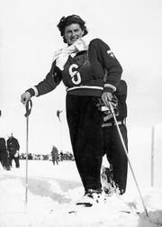 Vorreiterin: Hedy Schlunegger war die erste Schweizer Olympiasiegerin an Winterspielen. 1948 gewann sie in St. Moritz die Abfahrt. (Bild: Keystone)