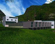 Vision eines Bildhauer-Mekkas: Das geplante Centro Internazionale per la Scultura in Peccia. (Bild: Visualisierung: Bardelli architetti)