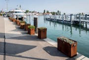Blick auf das Romanshorner Hafenbecken, wo der Rollstuhlfahrer in den See fiel. (Bild: Archiv/Reto Martin (Symbolbild))