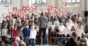Fast wie ein Länderspiel: Andreas Koller führt durch das Programm. (Bild: PD)