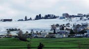 Die Kaltluft bringt Schnee bis in die tiefsten Lagen, wie hier in Rorschacherberg. (Bild: Andreas Walker)