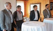 Heinz Nigg, Walter Zellweger, Josef Schmid und Ueli Nef befassten sich mit den unterschiedlichen Interessen im Appenzellerland. (Bild: MBR)