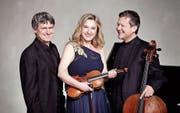 Höhepunkt im Programm des Hänkiturm Classics: das Swiss Piano Trio mit Martin Lucas Staub, Angela Golubeva und Sasha Neustroev. (Bild: PD)